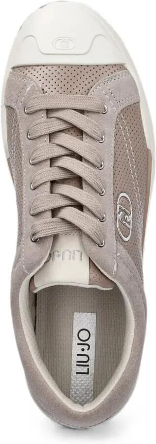 LIU JO Sneakers met logo-plakkaat en geperforeerde details Beige - Foto 4