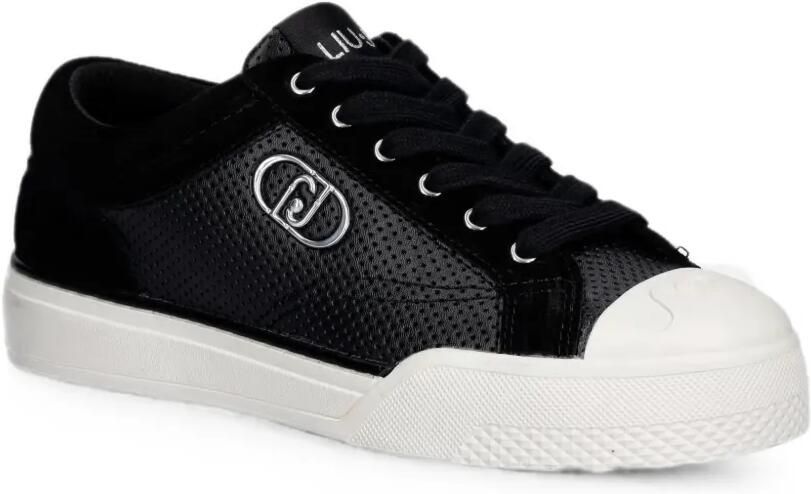 LIU JO Sneakers met logo-plakkaat en geperforeerde details Zwart - Foto 3
