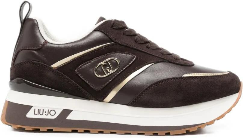 LIU JO Sneakers met logoplakkaat Bruin