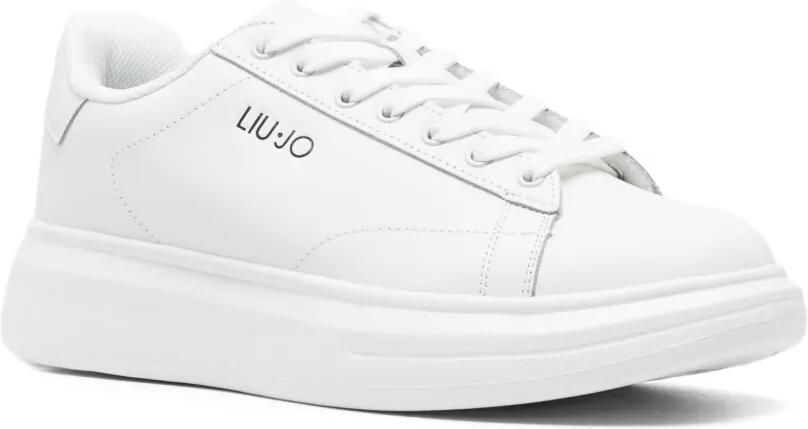 LIU JO Sneakers met logoplakkaat en plateauzool Wit - Foto 3