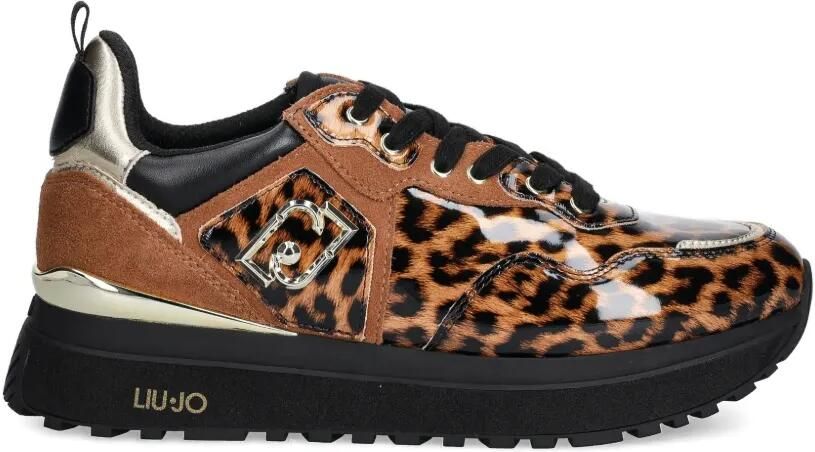 LIU JO Sneakers met luipaardprint Bruin