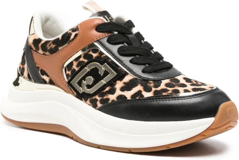 LIU JO Sneakers met luipaardprint en vlakken Bruin - Foto 2