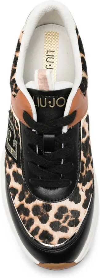 LIU JO Sneakers met luipaardprint en vlakken Bruin - Foto 4