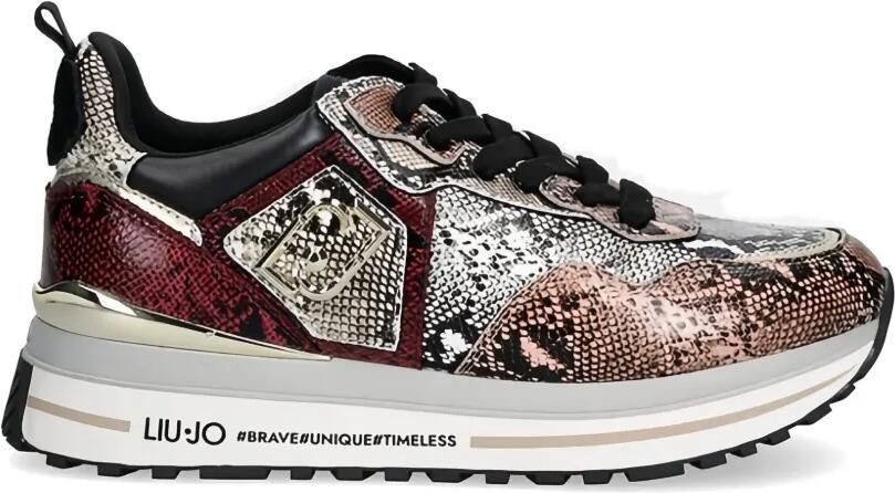 LIU JO Sneakers met slangenleer-effect Beige