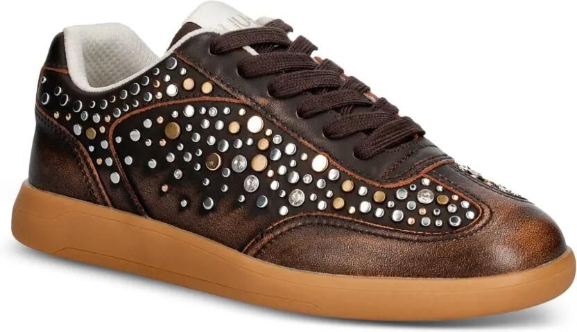 LIU JO Leren sneakers met studs Bruin - Foto 2