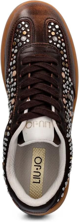 LIU JO Leren sneakers met studs Bruin - Foto 4