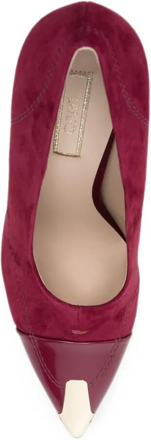 LIU JO Suède pumps met metalen afwerking Rood
