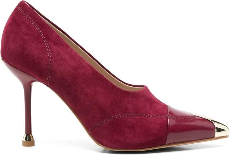 LIU JO Suède pumps met metalen afwerking Rood - Foto 4