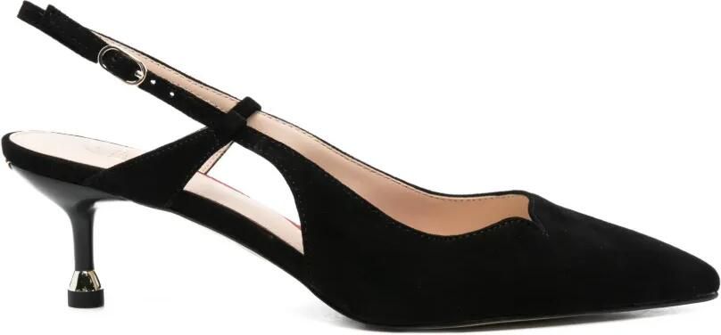 LIU JO Suède slingback pumps Zwart