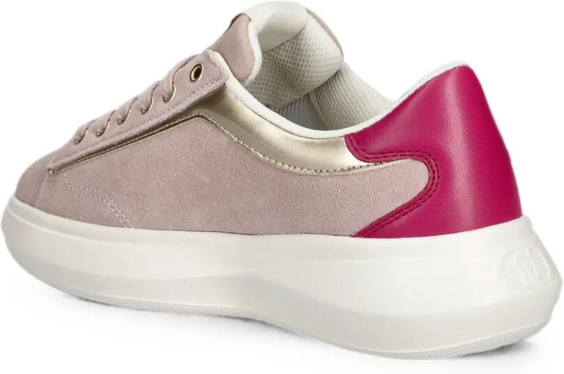 LIU JO Suède sneakers met logo van stras Roze - Foto 2