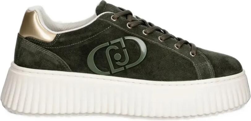 LIU JO Suède sneakers met plateauzool Groen