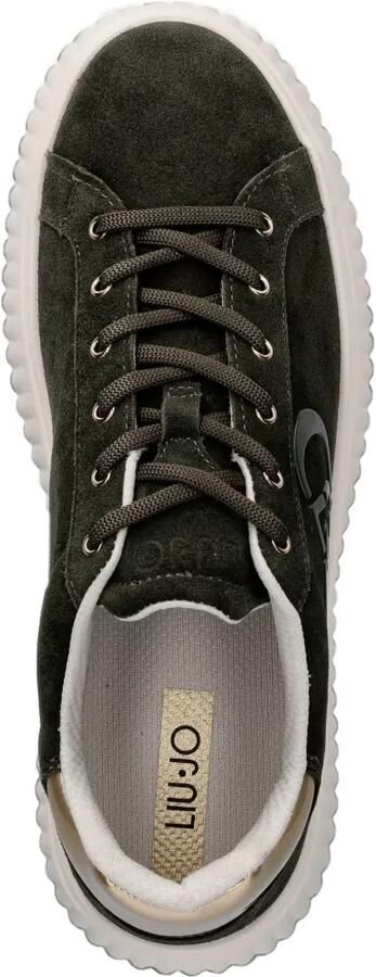 LIU JO Suède sneakers met plateauzool Groen - Foto 4