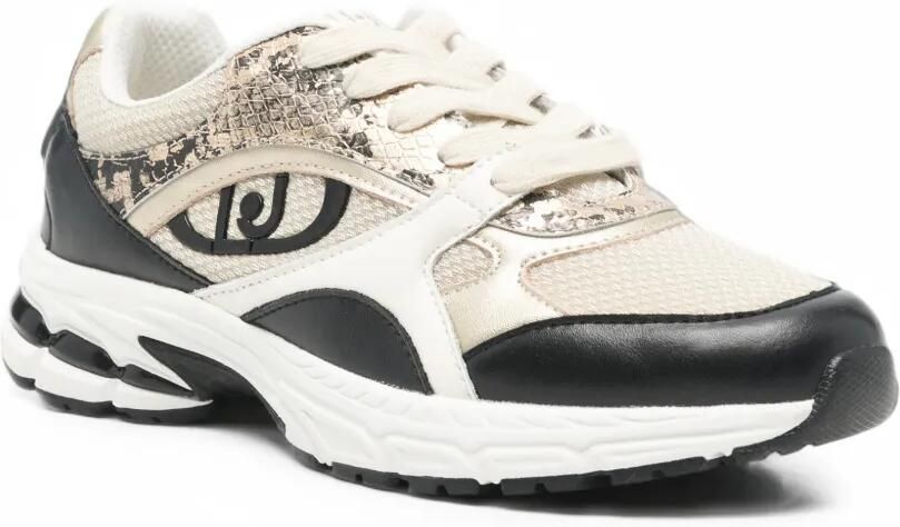 LIU JO Trixie 01 logo-plaque panelled sneakers Beige