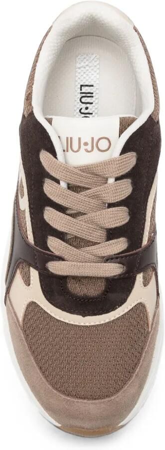 LIU JO Trixie sneakers met logo-patch en vlakken Bruin - Foto 4