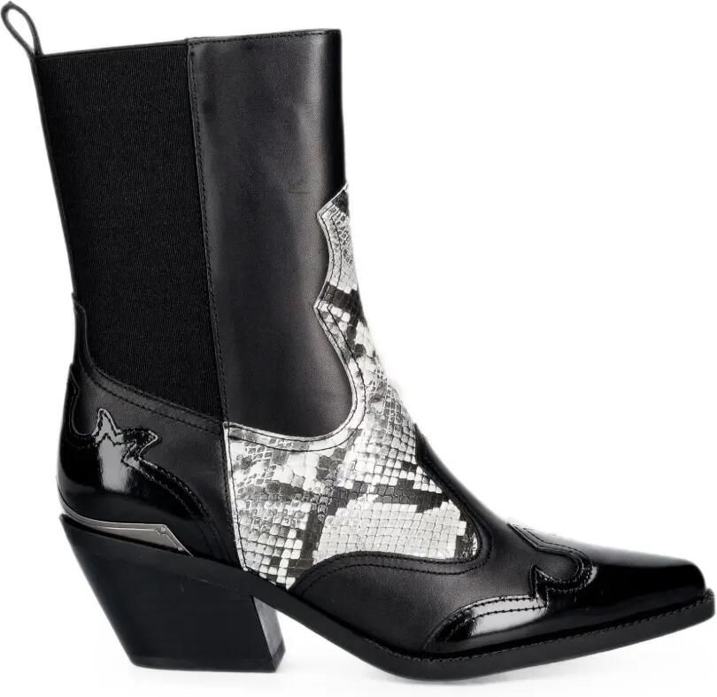 LIU JO Western laarzen met python-print Zwart