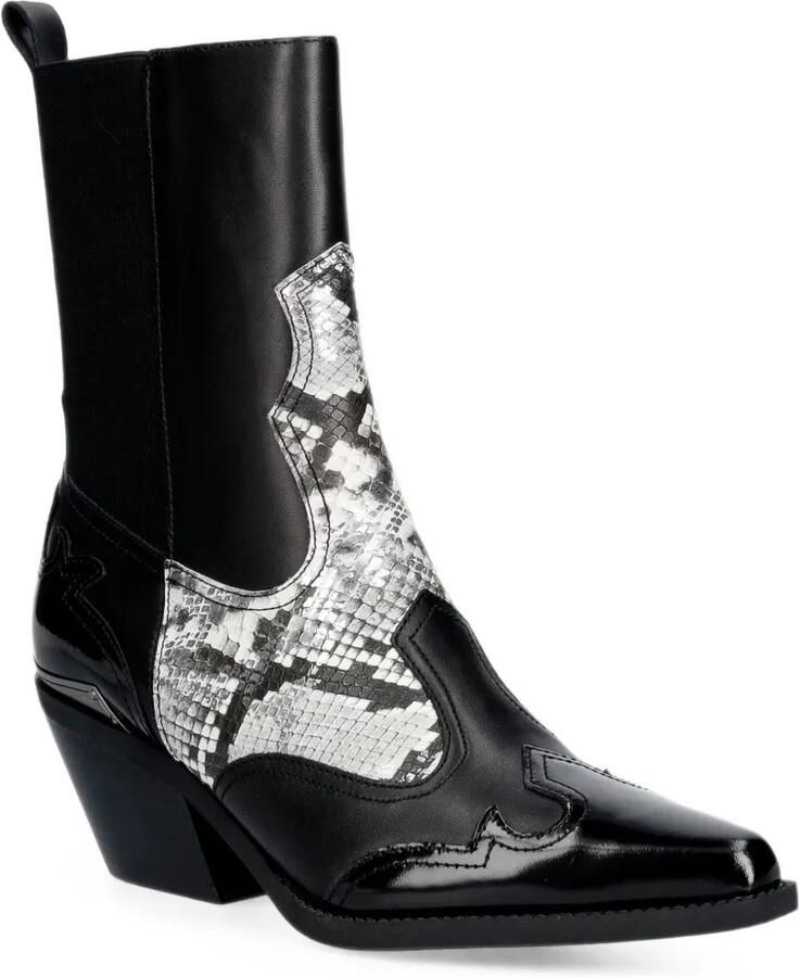 LIU JO Western laarzen met python-print Zwart - Foto 2