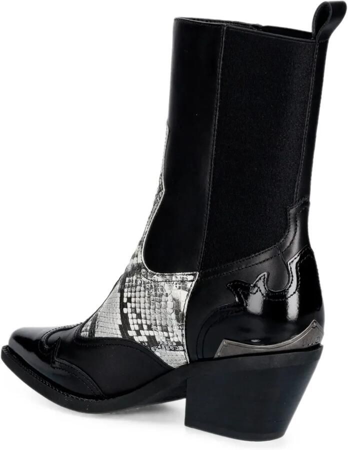 LIU JO Western laarzen met python-print Zwart - Foto 3