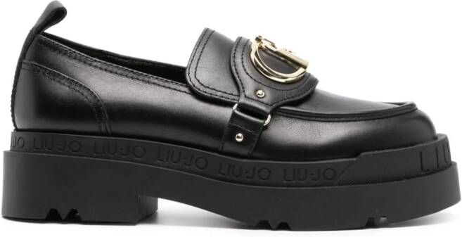 LIU JO Love 41 loafers met logoplakkaat Zwart