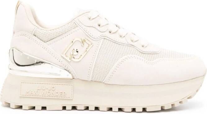 LIU JO Maxi Wonder sneakers met plateauzool Beige