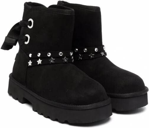 Liu Jo Kids Nina enkellaarzen met studs Zwart