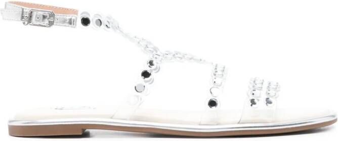 LIU JO Sandalen verfraaid met kristallen Zilver