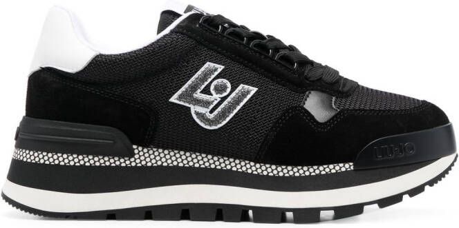 LIU JO Sneakers met logopatch Zwart
