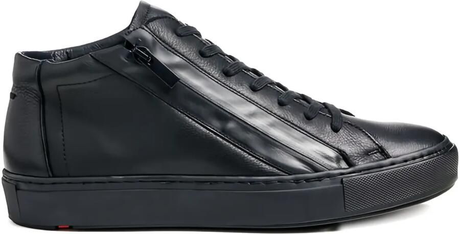Lloyd Anthony high-top sneakers met ritsdetail Zwart