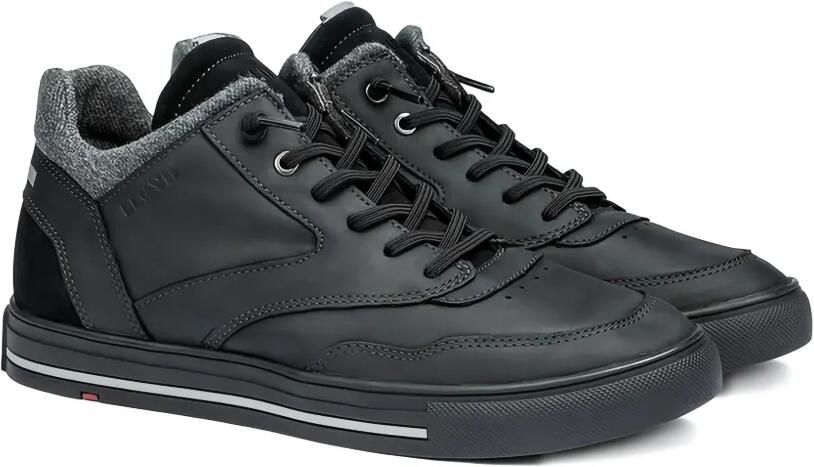 Lloyd Ellison leren sneakers met textuur Zwart - Foto 3