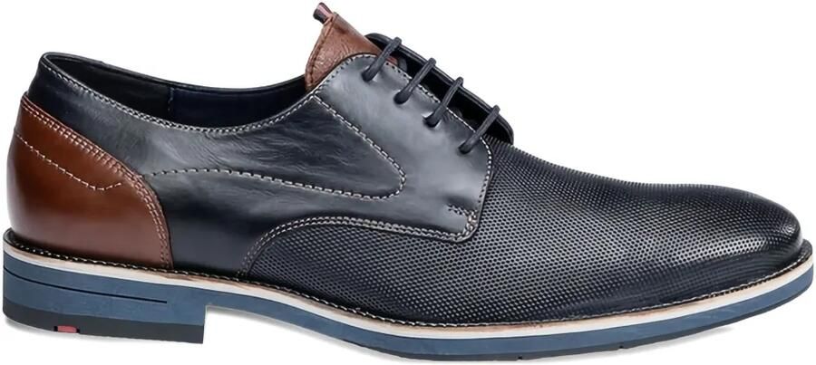 Lloyd Harris leren derby schoenen met textuur Blauw