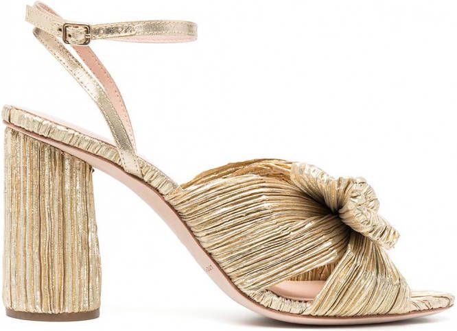 Loeffler Randall Camellia leren sandalen Goud