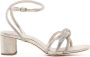Loeffler Randall 60 mm Bow leren sandalen Goud - Thumbnail 1