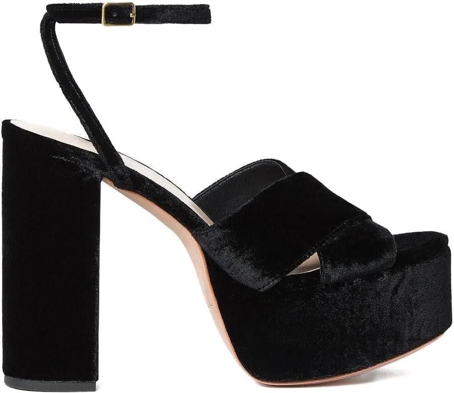 Loeffler Randall 130mm Loretta platform sandals Zwart