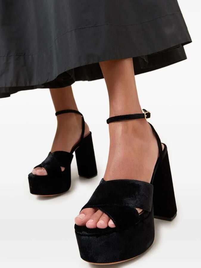 Loeffler Randall 130mm Loretta platform sandals Zwart - Foto 4