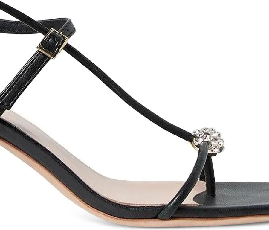 Loeffler Randall 70 mm Triana sandalen met kristallen Zwart
