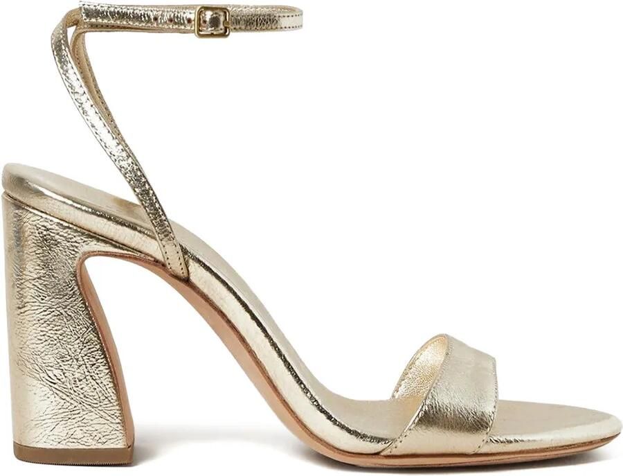 Loeffler Randall 90mm ankle-strap block-heel sandals Goud