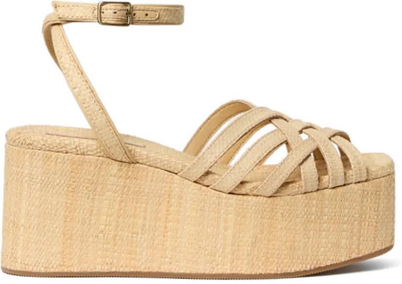 Loeffler Randall Channing sandalen met plateauzool Beige