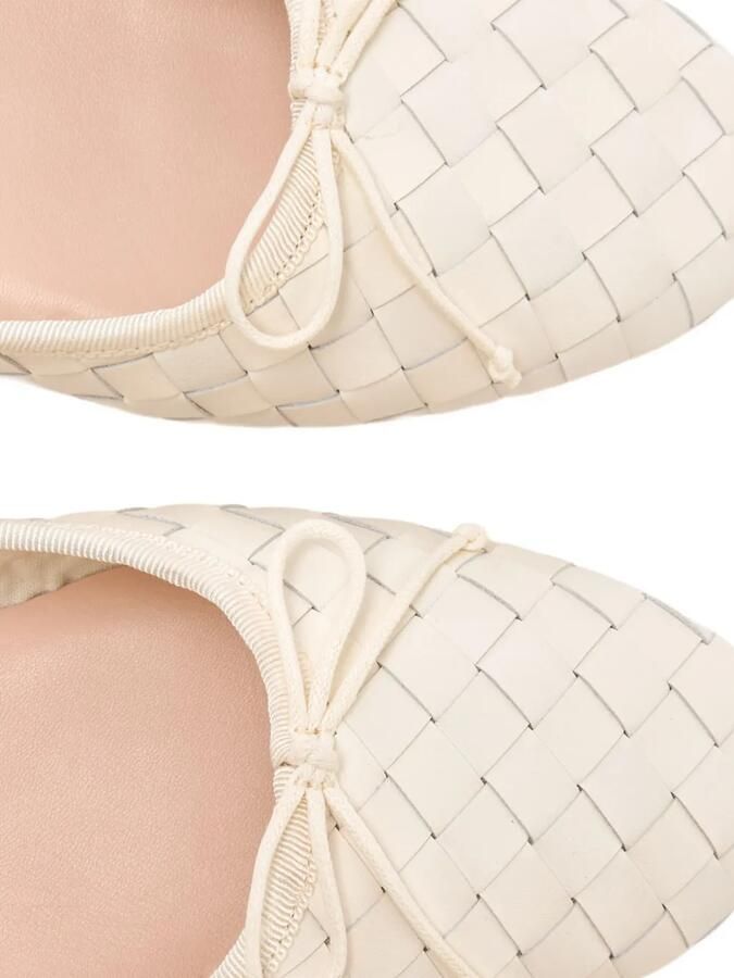 Loeffler Randall Leonie geweven ballerina's Beige - Foto 2