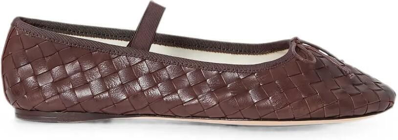 Loeffler Randall Leonie geweven ballerina's Bruin