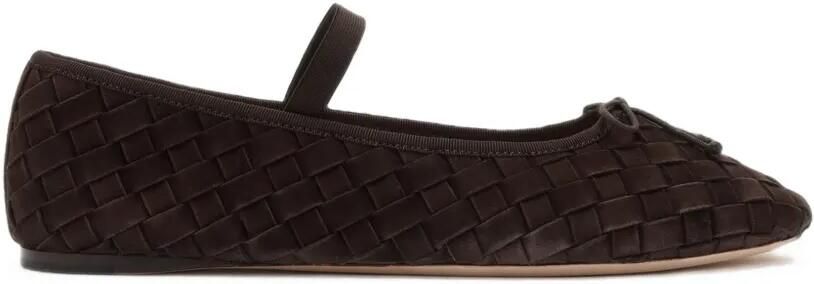 Loeffler Randall Leonie geweven ballerina's Bruin