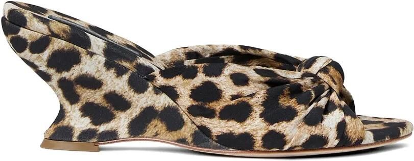 Loeffler Randall Marsy sandalen met luipaardprint Beige