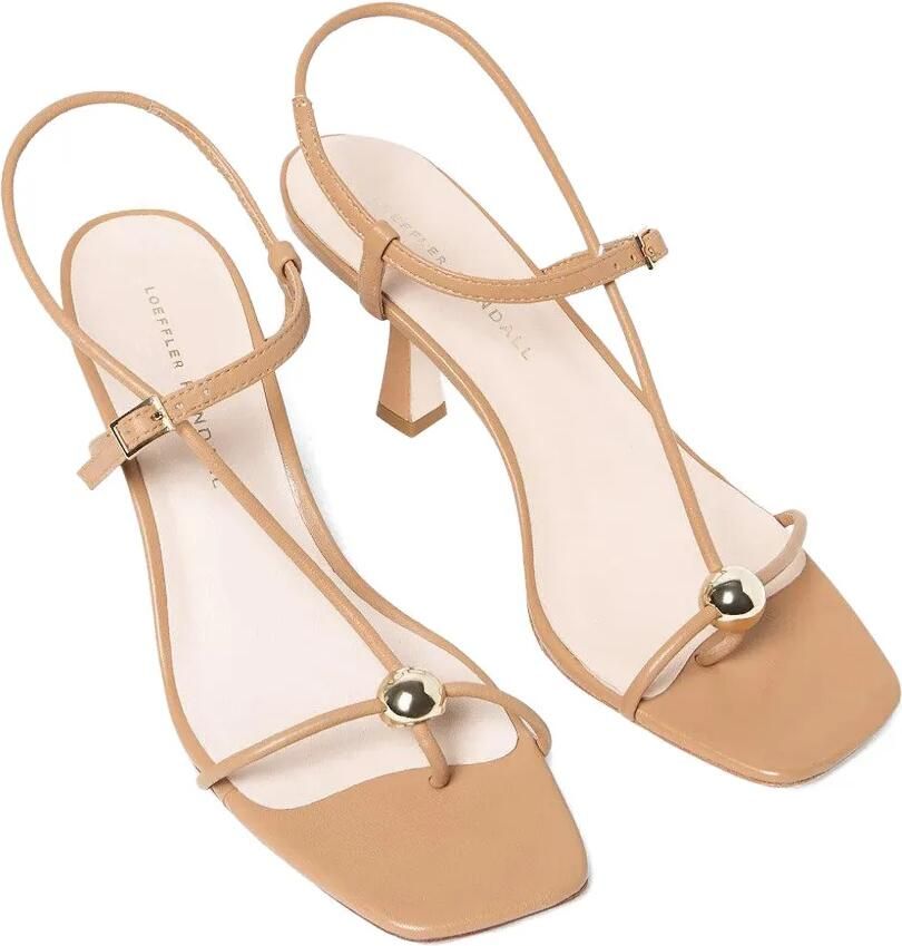 Loeffler Randall Triana sandalen met bal-detail Beige - Foto 2