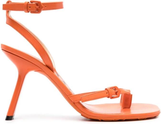 LOEWE 105mm Petal leather sandals Oranje