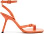 LOEWE 105mm Petal leren sandalen Oranje - Thumbnail 1