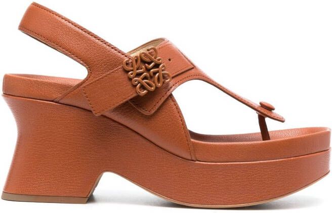 LOEWE Leren sandalen Bruin