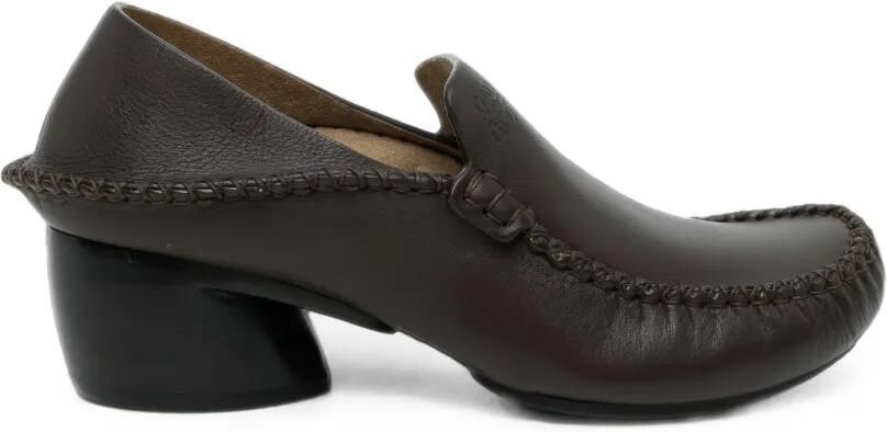 LOEWE 45 mm Oval leren loafers Bruin