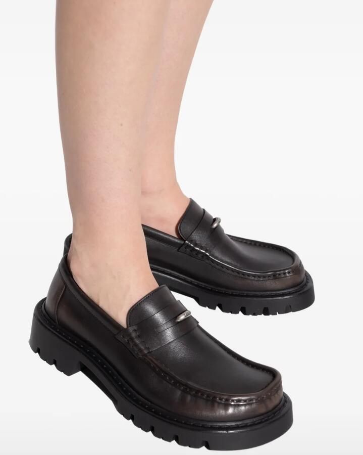 LOEWE 50 mm loafers met chunky zool Bruin - Foto 2