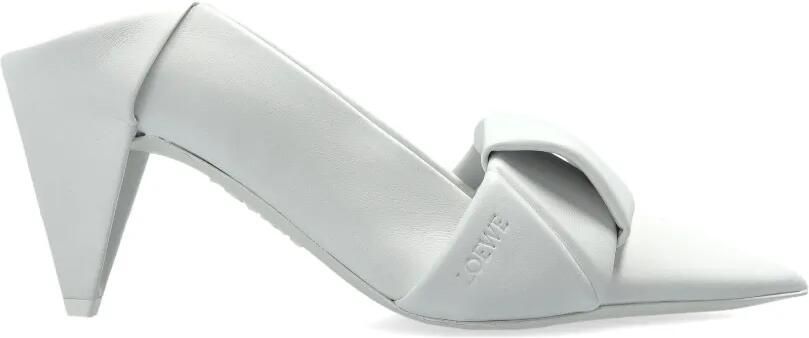 LOEWE 70 mm Origami muiltjes met hak Grijs