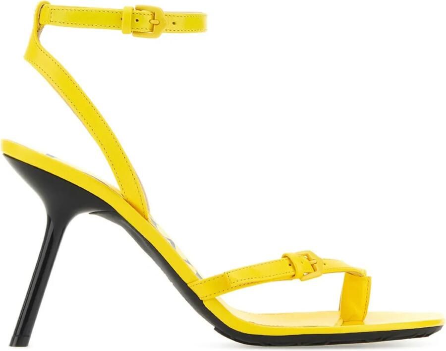 LOEWE 90 mm Petal sandalen met bloemenprint Geel