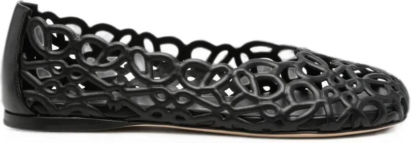 LOEWE Anagram ballerina's met uitgesneden details Zwart