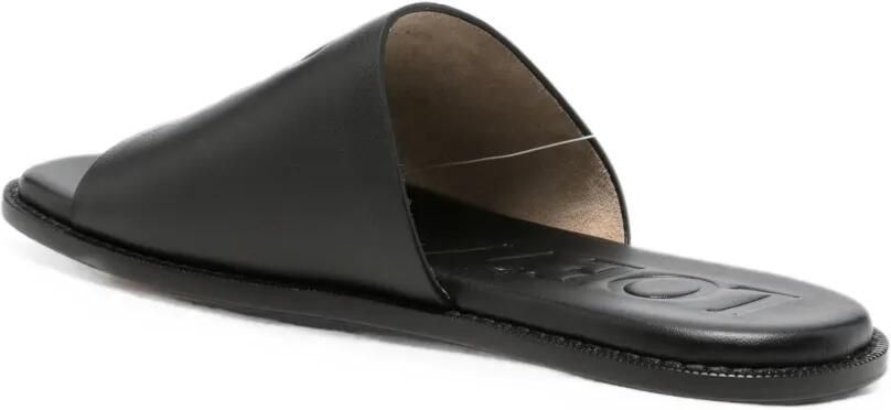 LOEWE Anagram flex kalfsleren slippers Zwart - Foto 3